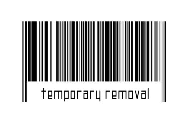 Dijitalleştirme kavramı. Siyah yatay çizgilerin barkodu ve yazıtların geçici olarak kaldırılması.