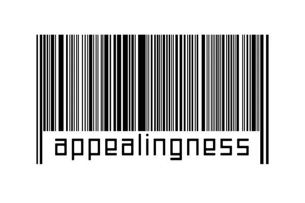 Digitaliseringsconcept Barcode Van Zwarte Horizontale Lijnen Met Onderstaande Inscriptie Aantrekkelijkheid — Stockfoto