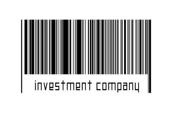 Digitalization Concept Barcode Black Horizontal Lines Inscription Investment Company — Stockfoto