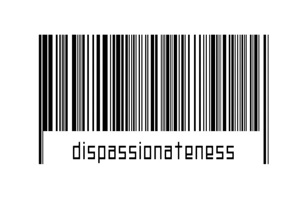 Ψηφιοποίηση Έννοια Barcode Μαύρο Οριζόντιες Γραμμές Επιγραφή Dispassionativity Παρακάτω — Φωτογραφία Αρχείου