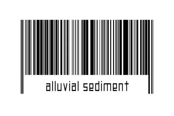 Ψηφιοποίηση Έννοια Barcode Των Μαύρων Οριζόντιων Γραμμών Επιγραφή Alluvial Ιζήματος — Φωτογραφία Αρχείου