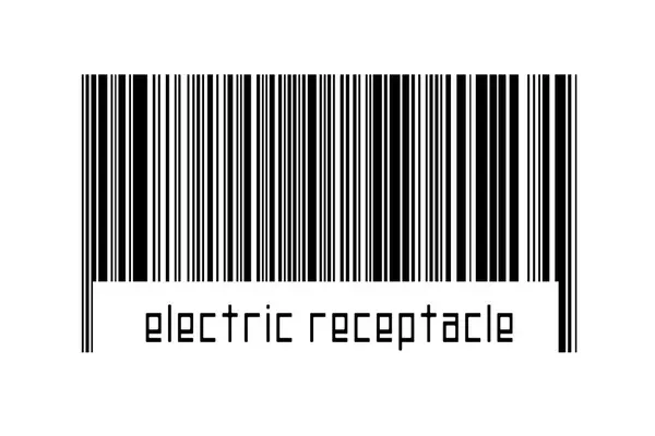 Barcode Witte Achtergrond Met Onderstaande Inscriptie Elektrische Houder Begrip Handel — Stockfoto