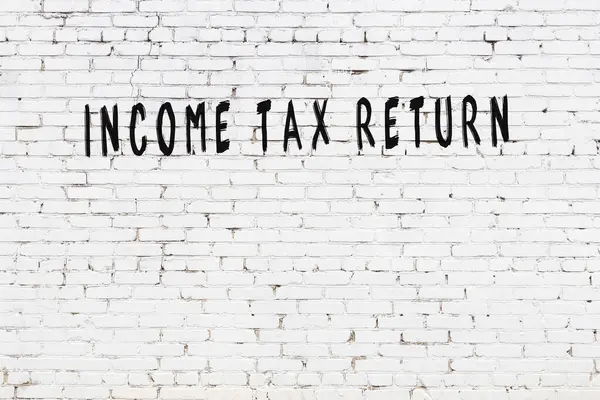 College Chalkboard Handwritten Inscription Income Tax Return — Stock Photo, Image