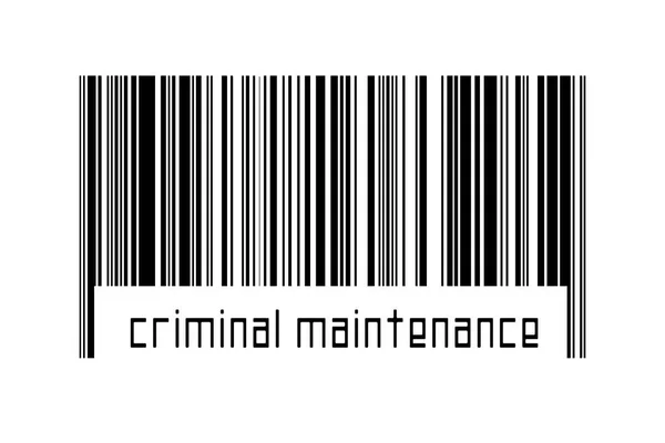 Digitalisierungskonzept Barcode Von Schwarzen Horizontalen Linien Mit Der Aufschrift Kriminelle — Stockfoto