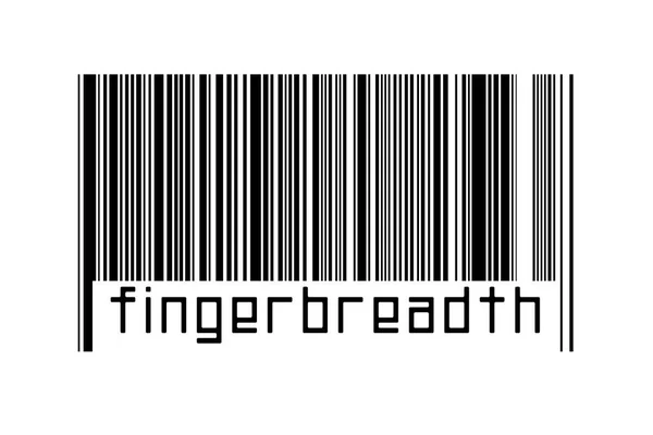 Digitalisierungskonzept Barcode Von Schwarzen Horizontalen Linien Mit Beschriftung Fingerbreite Unten — Stockfoto