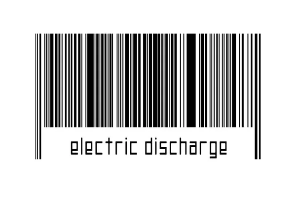 Barcode Witte Achtergrond Met Inscriptie Elektrische Ontlading Hieronder Begrip Handel — Stockfoto