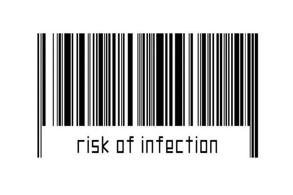 Concepto Digitalización Código Barras Líneas Horizontales Negras Con Riesgo Infección —  Fotos de Stock