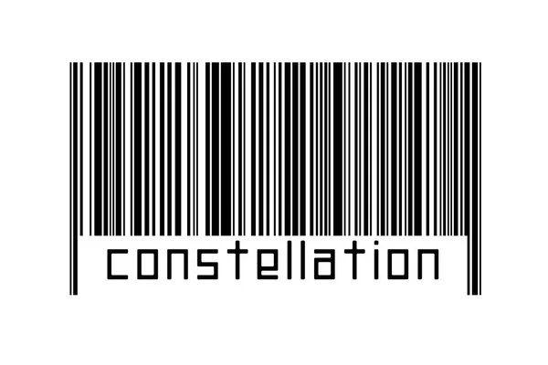 Code Barres Sur Fond Blanc Avec Constellation Inscription Dessous Concept — Photo