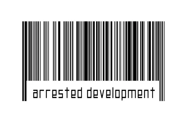 Barcode Auf Weißem Hintergrund Mit Der Aufschrift Armed Development Konzept — Stockfoto