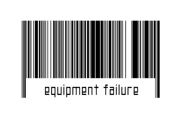 Digitalization Concept Barcode Black Horizontal Lines Inscription Equipment Failure — Stock Photo, Image