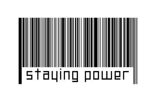Barcode Auf Weißem Hintergrund Mit Der Aufschrift Hartnäckig Unten Konzept — Stockfoto
