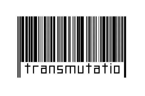 Dijitalleştirme Kavramı Altında Yazıt Transmutasyonu Bulunan Siyah Yatay Çizgilerin Barkodu — Stok fotoğraf