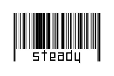 Dijitalleştirme kavramı. Altında yazı olan siyah yatay çizgilerin barkodu.