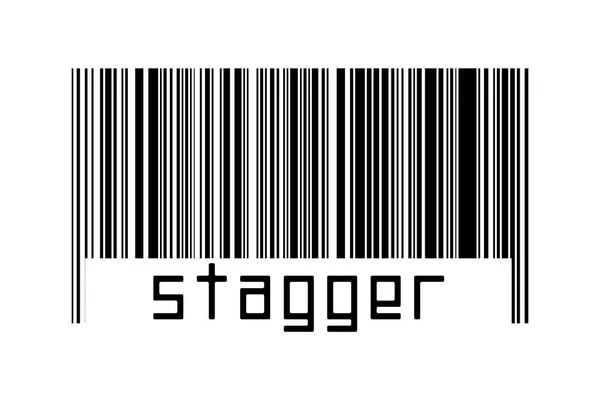 Barcode Witte Achtergrond Met Inscriptie Stagger Hieronder Begrip Handel Mondialisering — Stockfoto