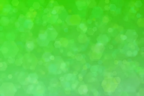 Zielony Abstrakcyjny Nieostry Tło Sześciokątny Kształt Bokeh Plamy — Zdjęcie stockowe