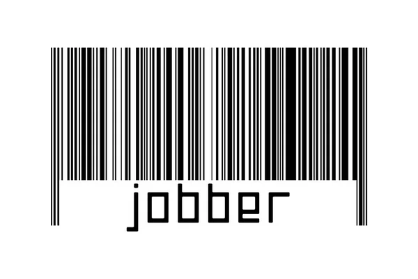 Barcode Λευκό Φόντο Επιγραφή Jobber Παρακάτω Έννοια Του Εμπορίου Και — Φωτογραφία Αρχείου