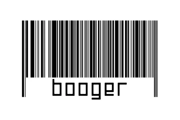 Digitalisierungskonzept Barcode Schwarzer Horizontaler Linien Mit Beschriftungsbooster Unten — Stockfoto