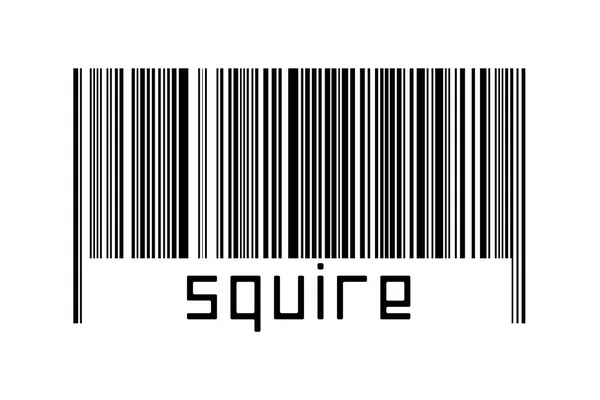 Barcode Λευκό Φόντο Επιγραφή Άρχοντας Παρακάτω Έννοια Του Εμπορίου Και — Φωτογραφία Αρχείου