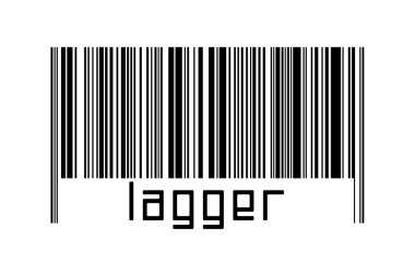 Beyaz arkaplanda barkod ve yazıt gecikmesi var. Ticaret ve küreselleşme kavramı