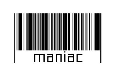 Beyaz arka planda barkod ve altında yazı manyağı var. Ticaret ve küreselleşme kavramı
