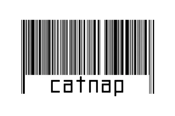 Digitalisierungskonzept Barcode Schwarzer Horizontaler Linien Mit Aufschrift Catnap Unten — Stockfoto