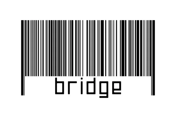 Концепция Цифровизации Штрих Код Черных Горизонтальных Линий Надписью Мост — стоковое фото
