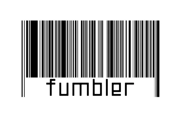 Barcode White Background Inscription Fumbler Concept Trading Globalization — Stock Photo, Image