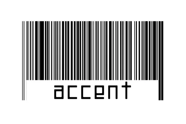 Barcode Λευκό Φόντο Επιγραφή Προφορά Παρακάτω Έννοια Του Εμπορίου Και — Φωτογραφία Αρχείου