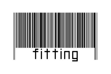 Beyaz arka planda barkod ve yazıtlar aşağıda. Ticaret ve küreselleşme kavramı