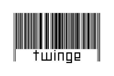 Dijitalleştirme kavramı. Altında yazı sancısı olan siyah yatay çizgilerin barkodu.