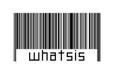 Dijitalleştirme kavramı. Altında yazılar olan siyah yatay çizgilerin barkodu..