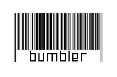 Dijitalleştirme kavramı. Altında yazıt tamponu olan siyah yatay çizgilerin barkodu.