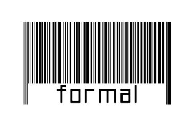 Dijitalleştirme kavramı. Altında yazı resmi bulunan siyah yatay çizgilerin barkodu.