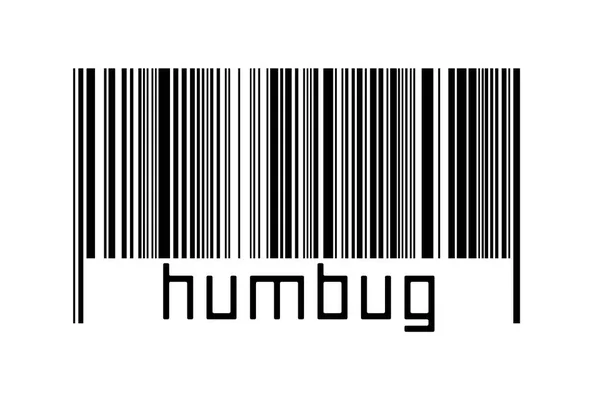 Digitalisierungskonzept Barcode Schwarzer Horizontaler Linien Mit Inschrift Humbug Unten — Stockfoto