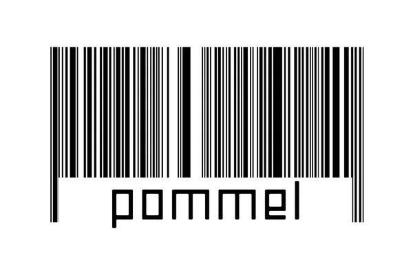 Digitaliseringsconcept Barcode Van Zwarte Horizontale Lijnen Met Onderstaande Inscriptie Pommel — Stockfoto