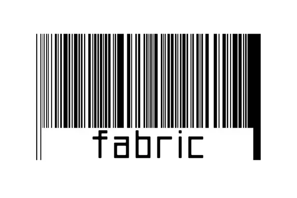 Barcode Auf Weißem Hintergrund Mit Beschriftungsstoff Unten Konzept Des Handels — Stockfoto