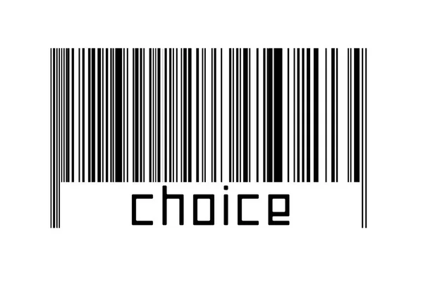 Концепція Цифровізації Штрих Код Чорних Горизонтальних Ліній Вибором Напису Нижче — стокове фото