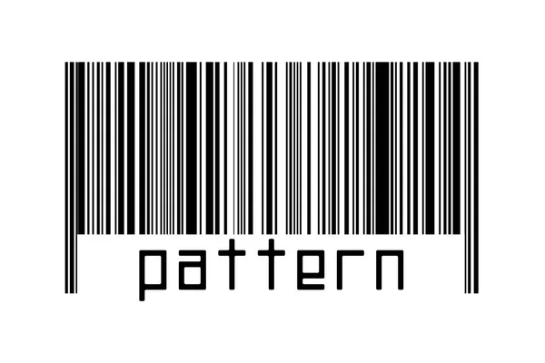 Digitaliseringsconcept Barcode Van Zwarte Horizontale Lijnen Met Inscriptiepatroon Hieronder — Stockfoto