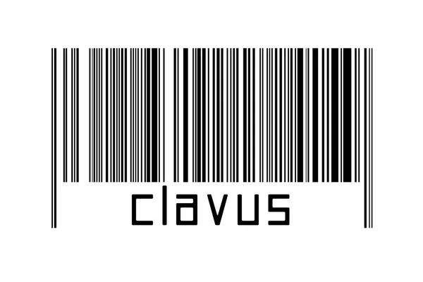 Barcode Λευκό Φόντο Επιγραφή Clavus Παρακάτω Έννοια Του Εμπορίου Και — Φωτογραφία Αρχείου