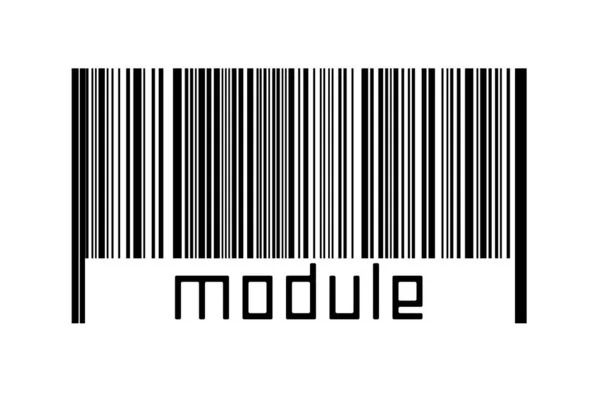 Barcode Λευκό Φόντο Επιγραφή Παρακάτω Ενότητα Έννοια Του Εμπορίου Και — Φωτογραφία Αρχείου