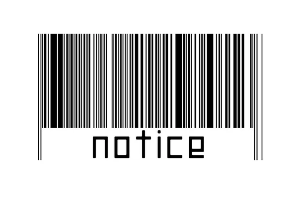 Barcode White Background Inscription Notice Concept Trading Globalization — Stock Photo, Image