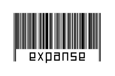 Dijitalleştirme kavramı. Altında yazı olan siyah yatay çizgilerin barkodu.