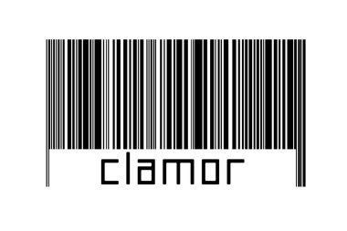 Dijitalleştirme kavramı. Altında yazıtlar olan siyah yatay çizgilerin barkodu.