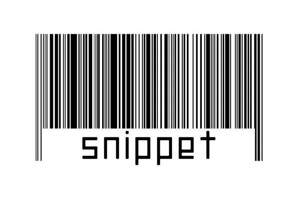 Barcode Auf Weißem Hintergrund Mit Beschriftungsschnipsel Unten Konzept Des Handels — Stockfoto