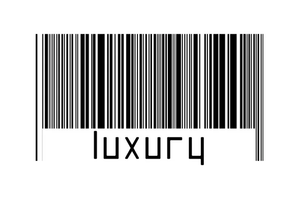 Digitaliseringsconcept Barcode Van Zwarte Horizontale Lijnen Met Daaronder Inscriptie Luxe — Stockfoto