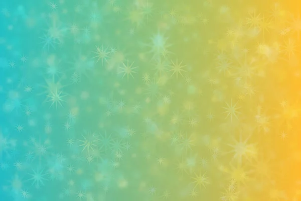 Azurové Žluté Abstraktní Rozostřené Pozadí Bokeh Skvrnami Tvaru Hvězdy — Stock fotografie