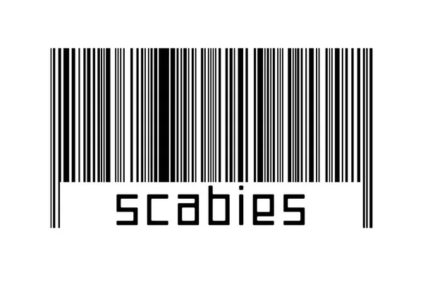 Barcode Auf Weißem Hintergrund Mit Der Inschrift Krätze Unten Konzept — Stockfoto