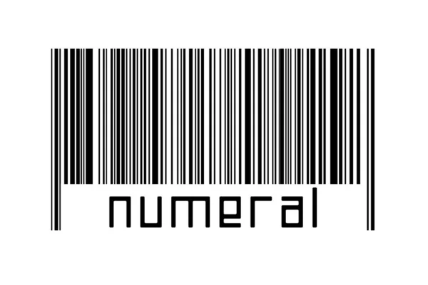 Digitalization Concept Barcode Black Horizontal Lines Inscription Numeral — Stock Photo, Image