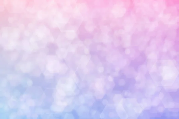 Abstract colored background, violet and pink gradient transitions and hexagon shaped spots.