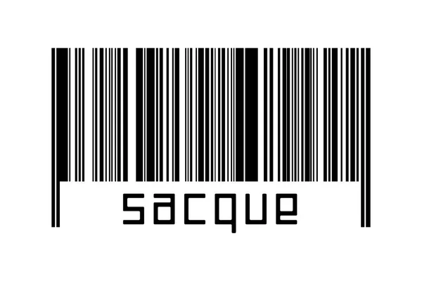 Digitalisierungskonzept Barcode Schwarzer Horizontaler Linien Mit Inschrift Sacque Unten — Stockfoto
